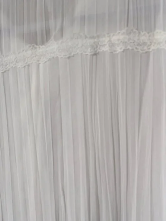 Free  People sheer white long sleeve blouse XL - Picture 2 of 12